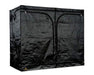 Exterior of the Secret Jardin Wide Dark Room 240 V4 grow tent with closed dual-zippered black canvas panels.