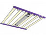 Underside angled view of the fully illuminated SL-830 grow light showing wide coverage.

