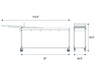 Wachsen SS304 Bud Sorter & DB-6 Bucker Bundle dimension drawing, showing length of 113.5 inches, width of 81 inches, and height of 33.5 inches with a 20.5-inch depth.