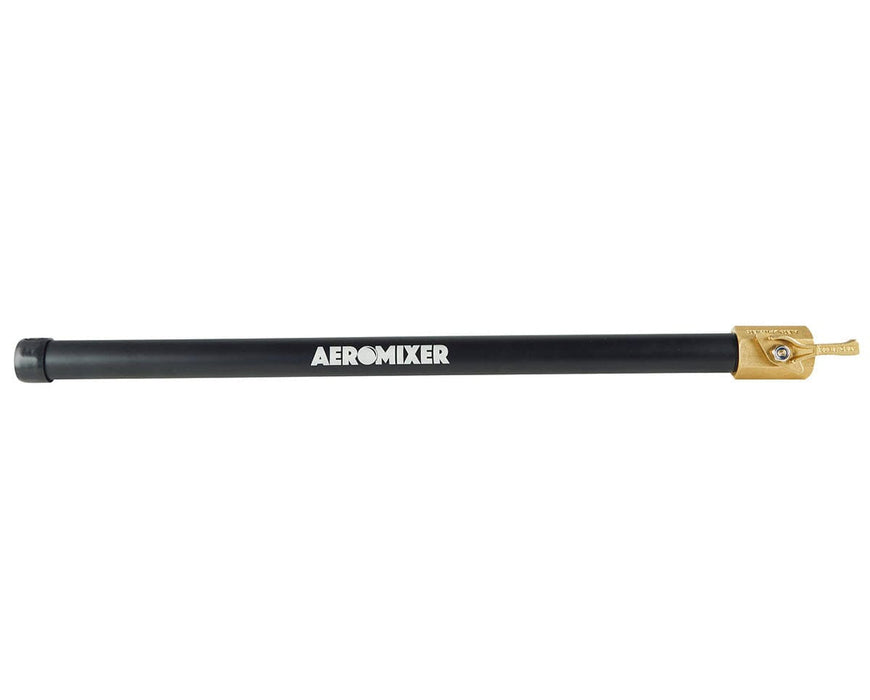 Aeromixer 1-inch aluminum watering wand with heavy-duty brass ball valve for high-volume garden irrigation control.