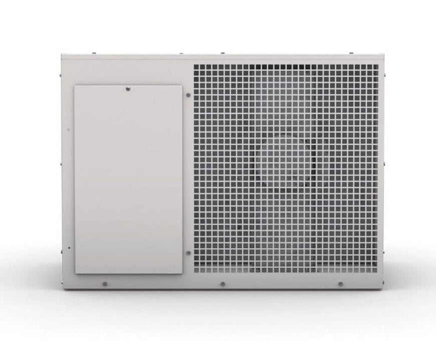 Side view of the Anden A320V1 dehumidifier showing the yellow filter and intake side.