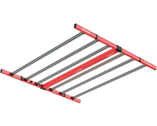 California Lightworks SolarXtreme 640 LED grow light angled right view showing foldable bar design and full spectrum coverage for indoor plant growth.