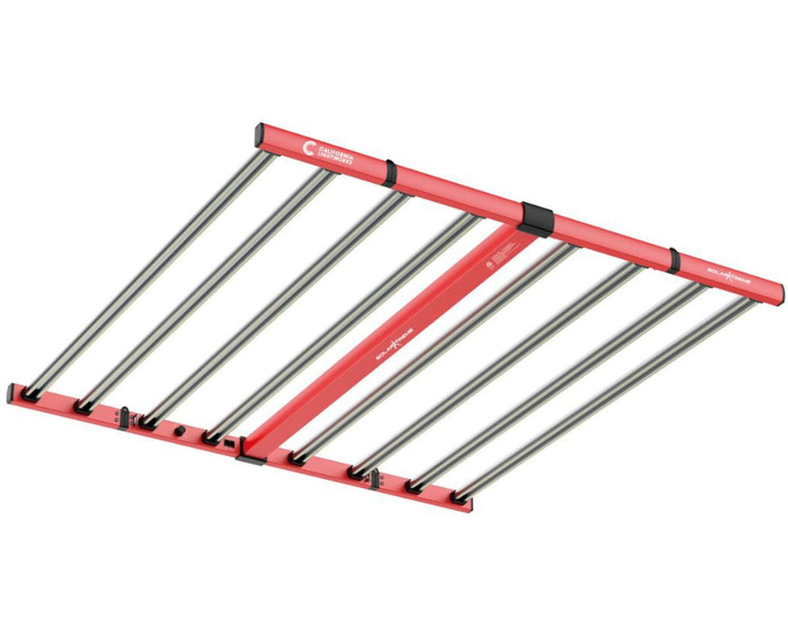 California Lightworks SolarXtreme 820 LED grow light side view with open frame design, optimized for efficient indoor plant lighting and canopy coverage.