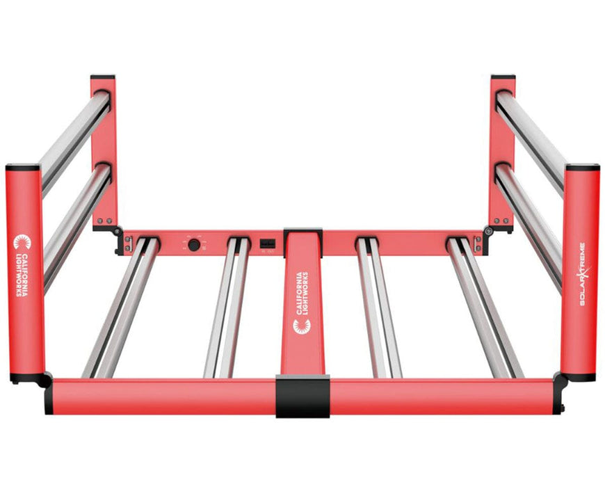 California Lightworks SolarXtreme 820 LED grow light side view with open frame design, optimized for efficient indoor plant lighting and canopy coverage.