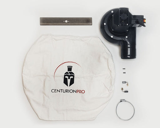 CenturionPro GC1 Bucker Parts Kit including blade, blower motor, blower bag, and small replacement components.