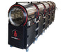 Side view of the CenturionPro XL 5.0 SE trimmer, featuring multiple stainless steel tumblers for high-capacity bud trimming.