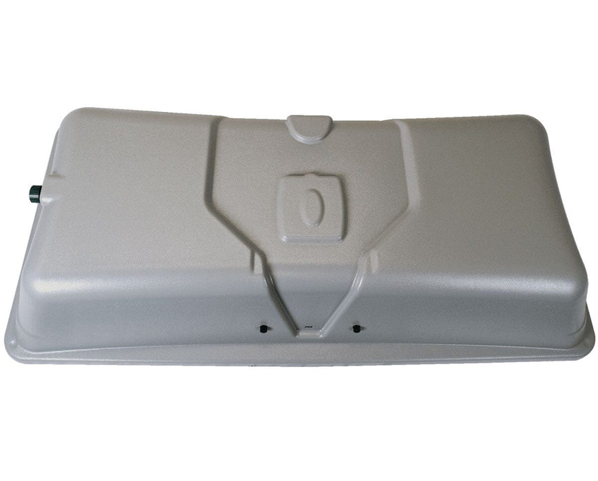 Top view of the TurboKlone Elite 144 cloning machine lid in light gray with molded contours and center latch area.