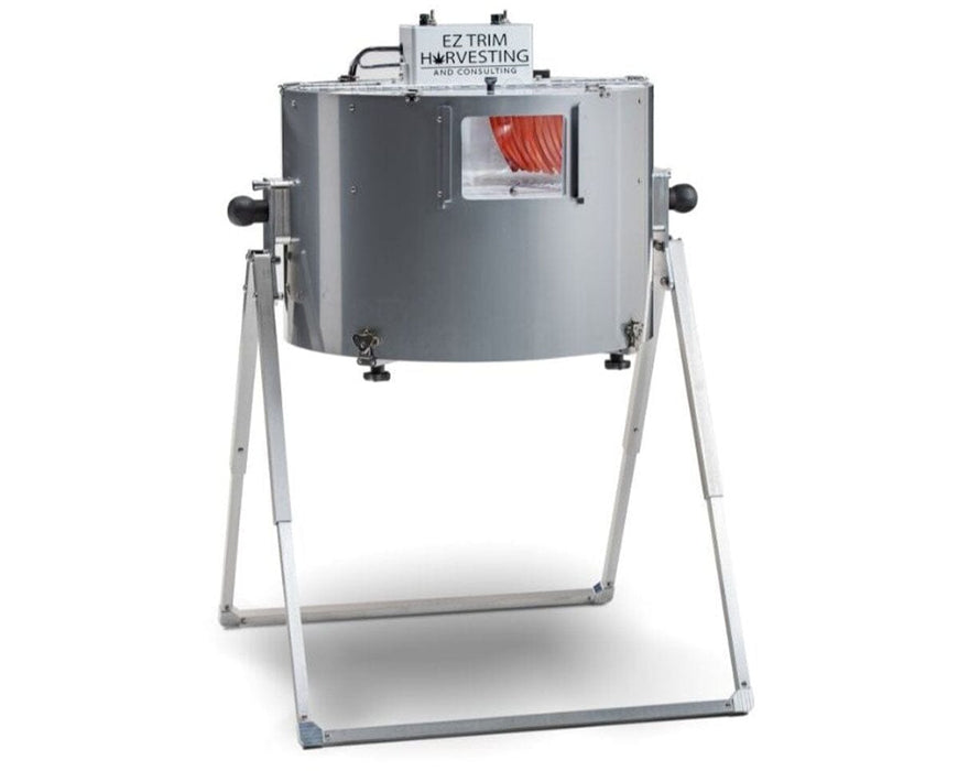 Front view of EZ Trim Satellite Bud Trimmer designed for commercial cannabis growers to trim wet and dry flower efficiently.