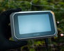 Close up of Faven CX3 lighting controller with touchscreen display for Faven Chroma, R6 and R8 grow lights.
