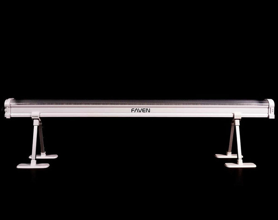 Faven under canopy light system with multiple bars aligned to provide uniform bottom canopy coverage.