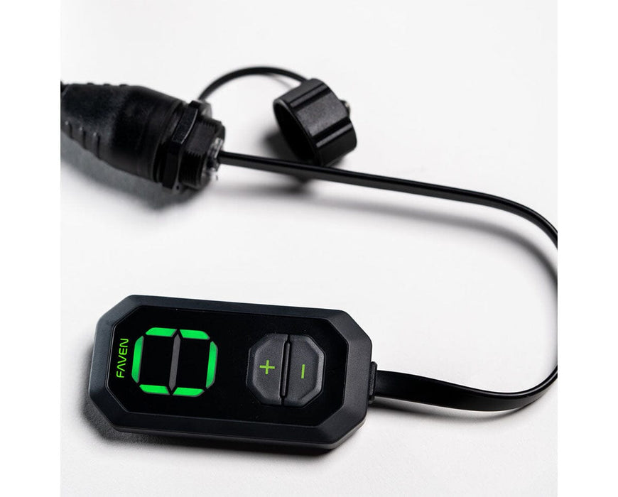 Image of the Faven Mini Controller with increase/decreases light intensity buttons.