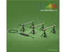 Fully assembled 360W FloraFlex grow light system on separate tripods with full spectrum glow.