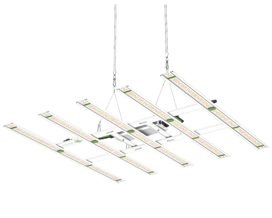 Angled image of the FloraFlex Patent Pending 400W Full Spectrum LED Grow Light with Custom Diodes.