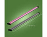 Two FloraFlex LED bars side-by-side with pink diode glow and 40-inch length measurement.