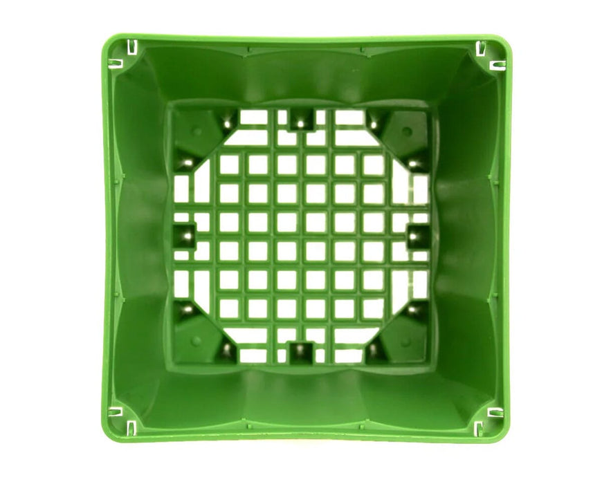 FloraFlex POTPRO 6-Inch Pot top view showing open-grid base for aeration and drainage efficiency.