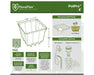 FloraFlex POTPRO 6-Inch Pot specification chart showing dimensions, compatible systems, and plant guide.