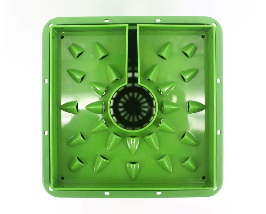 FloraFlex POTPRO 6-Inch Tall Pot top view showing FloraCap design with cone-shaped irrigation outlets.