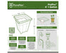 FloraFlex POTPRO 6-Inch Tall Pot specification chart showing dimensions, compatible systems, and plant guide.