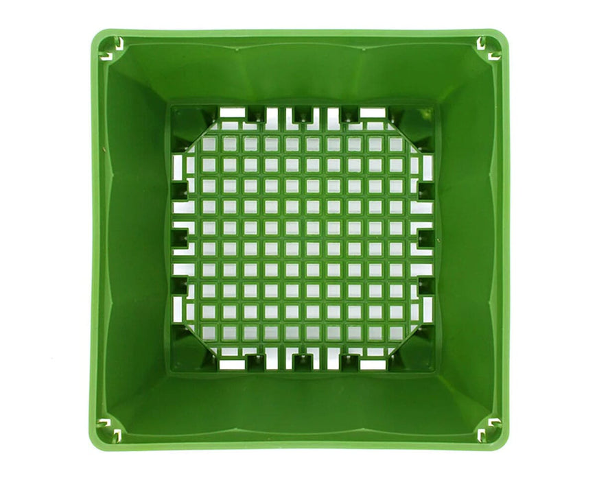 FloraFlex 8-Inch Short PotPRO top view showing open-grid base for superior aeration and drainage.