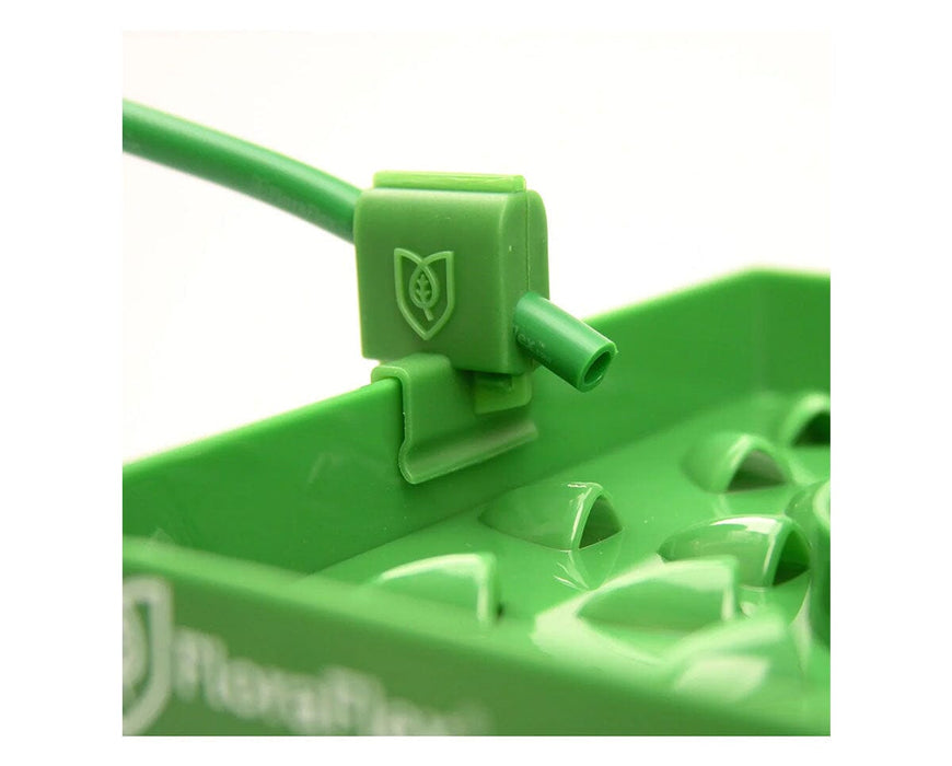 FloraFlex 8-Inch Short PotPRO close-up of tubing clip connector for secure irrigation line attachment.
