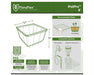 FloraFlex 8-Inch Short PotPRO specification guide showing dimensions, compatible systems, and recommended plant setup.