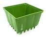 FloraFlex 8-Inch Short PotPRO green nursery pot showing durable square design for optimal plant growth.