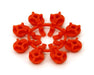 Red FloraFlex Bubbler Flow Inserts arranged in a circular ring set on white background.