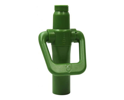 FloraFlex Flora Valve green irrigation connector with threaded top and ergonomic handle for easy nutrient flow control.
