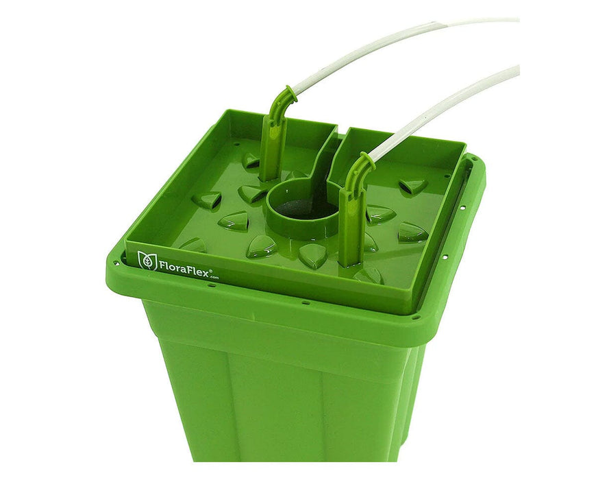 FloraFlex 6-Inch Single Use FloraCap setup with two irrigation lines for balanced nutrient flow.
