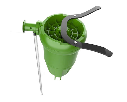 FloraFlex FloraJet Venturi Kit top view showing green pump attachment and black stabilizing bracket for nutrient mixing.