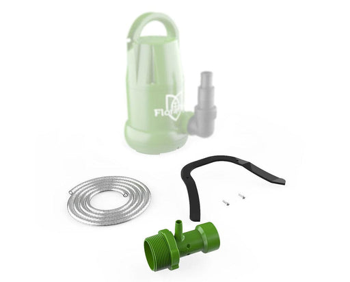FloraFlex FloraJet Venturi Kit complete components including hose, connector, bracket, and mounting screws.
