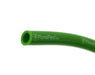Close-up of FloraFlex 1/4" vinyl tubing showing flexible green exterior and branded print for quality assurance.