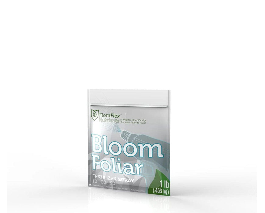 FloraFlex Bloom Foliar Nutrients fertilizer spray 1 lb resealable pouch, formula 10-30-20.