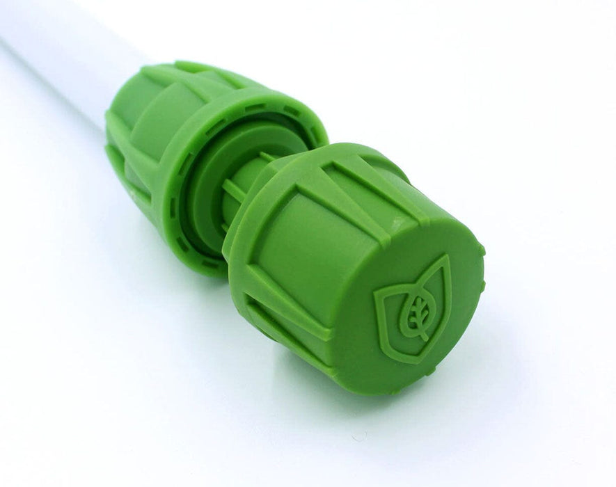 FloraFlex 16/17mm adaptor with end cap securely attached to seal tubing.