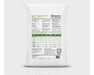 Back label of FloraFlex V1 25lb nutrient bag showing feeding schedule.