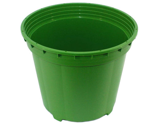 FloraFlex PotPro 3 Gallon Premium Nursery Pot shown at an angle, made of BPA-free, lead-free plastic with open bottom for aeration.