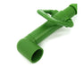 Close-up of FloraFlex Bubbler’s green elbow pipe and ergonomic handle.