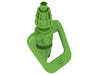 Angled view of FloraFlex 16/17mm shutoff valve displaying full-body structure and handle grip.