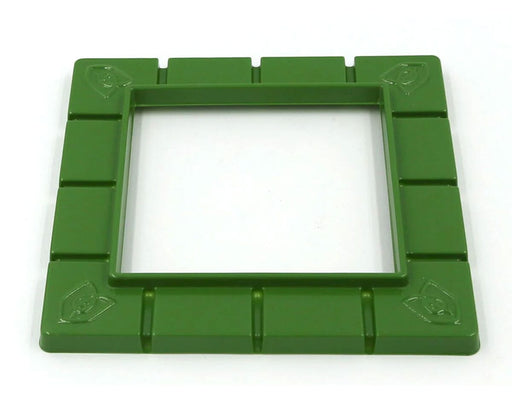 FloraFlex Stackers 4x4 single green frame top view showing structured cube alignment grooves.
