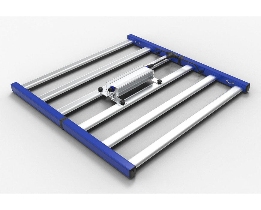 Angled view of Tarantula Revolution 480 LED light partially unfolded, displaying LED bar layout.