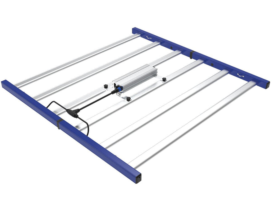 Grand Master LEDs Revolution 600 Veg folding grow light with IP66 waterproof frame for vertical racks.