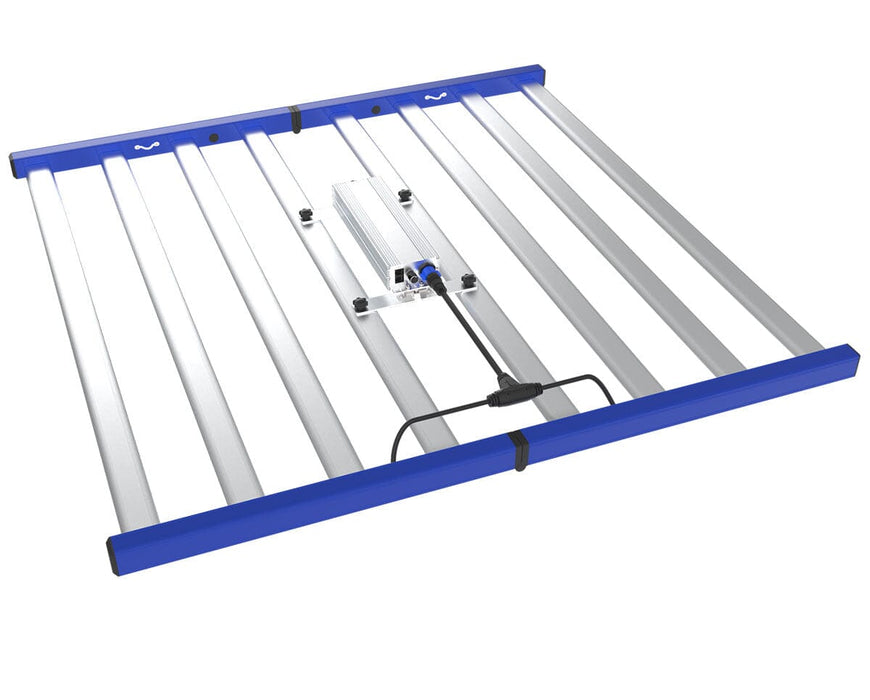 Grand Master LEDs Tarantula Revolution 720W folding grow light with IP66 waterproof frame and LED bars.