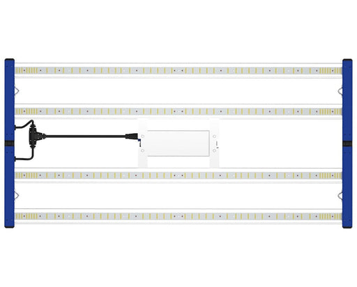 Grand Master LEDs 2x4 grow tent light showing uniform LED coverage and dimming control for vegetative and flowering.