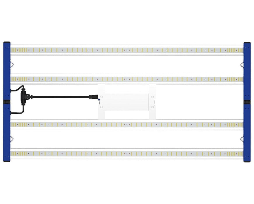 Grand Master LEDs 2x4 grow tent light showing uniform LED coverage and dimming control for vegetative and flowering.