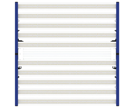 Tarantula Borg Evolution 1600 overhead view showing 10 LED bars with individual Fahold drivers and 60 presets.