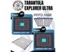 Grand Master Tarantula Explorer Ultra PPFD map showing uniform 5x5 canopy coverage at 36 and 48 inches.