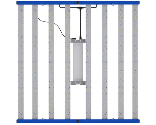 Grand Master LEDs Tarantula Revolution 800 Ultra 800W LED grow light top view with folding bar design.