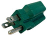 Green 240V to 120V power adapter plug with ribbed grip design for Grower’s Choice grow lights.