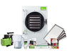 Harvest Right Medium Home Pro Freeze Dryer with Premier pump, stainless steel trays, pitcher, oil, sealer, and food storage kit.