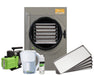 Harvest Right Pharmaceutical Pro Small Freeze Dryer with trays, vacuum pump, oil, and filtration system.